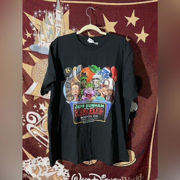 2024 Jeff Dunham Still Not Canceled T-Shirt Boston,MA Size XXL BLACK men’s EUC - Picture 1 of 4